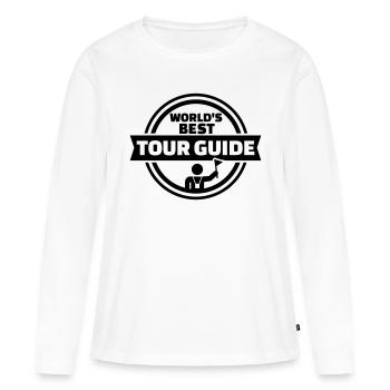 Tour guide - Women's Premium Organic Long Sleeve Shirt - white - Front - Julia (174cm)