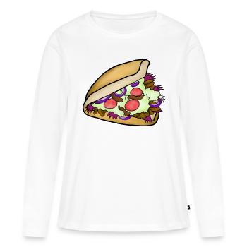 Döner - T-shirt manches longues Premium bio Femme - blanc - Devant - Julia (174cm)