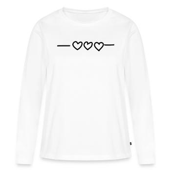 Heart Heart - Women's Premium Organic Long Sleeve Shirt - white - Front - Julia (174cm)