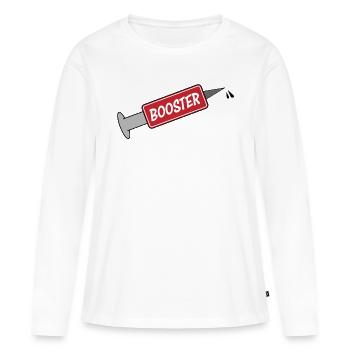 Syringe Vaccine Booster - Women's Premium Organic Long Sleeve Shirt - white - Front - Julia (174cm)