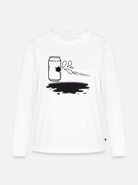Dosenschießen - Frauen Premium Bio Langarmshirt - Weiß