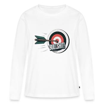 UN ARC ET DES FLÈCHES - T-shirt manches longues Premium bio Femme - blanc - Devant - Julia (174cm)
