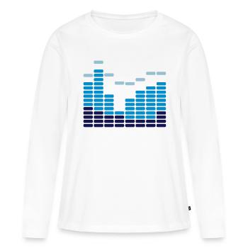 Equalizer blue - Frauen Premium Bio Langarmshirt - Weiß - Vorne - Julia (174cm)