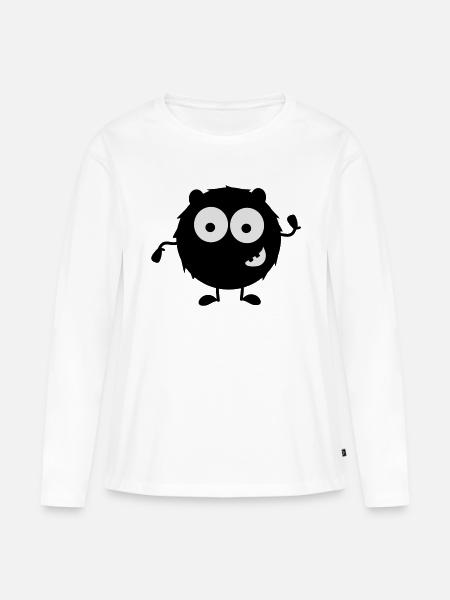 Monster - Frauen Premium Bio Langarmshirt - Weiß