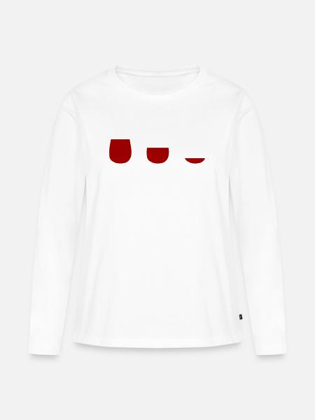 Drink Drank Drunk Wein Rotwein - Frauen Premium Bio Langarmshirt - Weiß