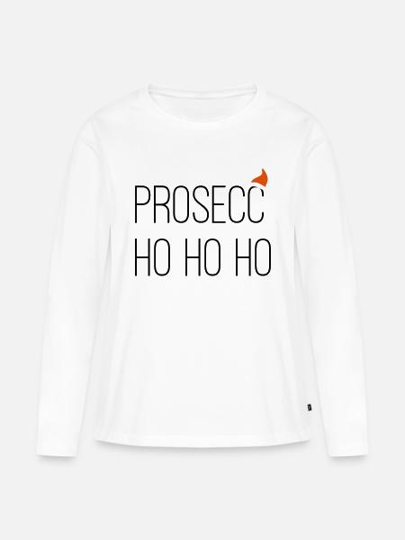 PROSECCO Weihnachten - Frauen Premium Bio Langarmshirt - Weiß