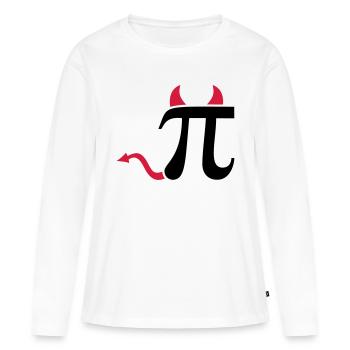 Pi - T-shirt manches longues Premium bio Femme - blanc - Devant - Julia (174cm)