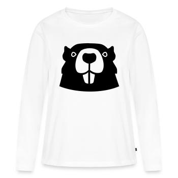 Biber - Frauen Premium Bio Langarmshirt - Weiß - Vorne - Julia (174cm)