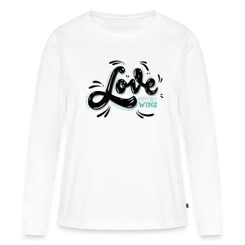 amour - T-shirt manches longues Premium bio Femme - blanc - Devant - Julia (174cm)