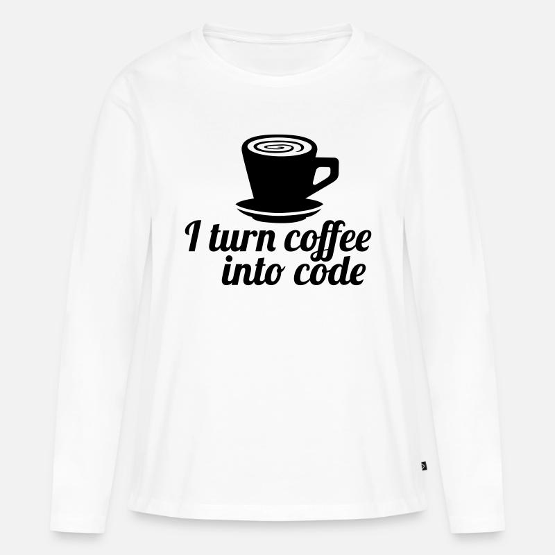 code - Frauen Premium Bio Langarmshirt - Weiß