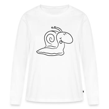 süße kleine liebe freche schnelle kriechende schne - Frauen Premium Bio Langarmshirt - Weiß - Vorne - Julia (174cm)