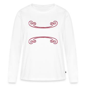Cadre Décoratif Underscore - T-shirt manches longues Premium bio Femme - blanc - Devant - Julia (174cm)