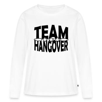 Équipe de fête gueule de bois - T-shirt manches longues Premium bio Femme - blanc - Devant - Julia (174cm)
