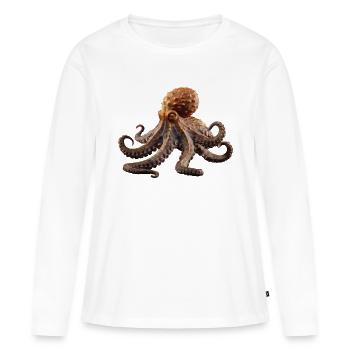 Kraken können Farbe und Textur ändern - Frauen Premium Bio Langarmshirt - Weiß - Vorne - Julia (174cm)