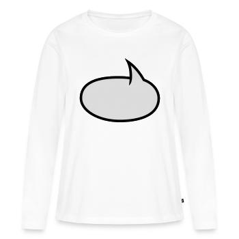 Two-tone comic bubble - Women's Premium Organic Long Sleeve Shirt - white - Front - Julia (174cm)