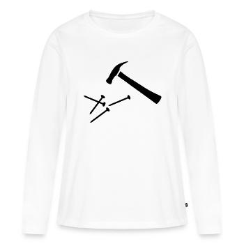 Tools - Women's Premium Organic Long Sleeve Shirt - white - Front - Julia (174cm)