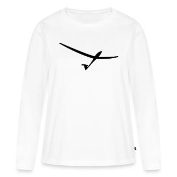 segelflugzeug schnell - Frauen Premium Bio Langarmshirt - Weiß - Vorne - Julia (174cm)