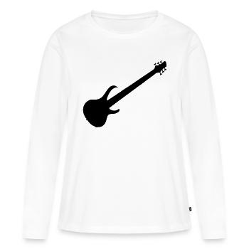 Ibanez BTB six string - Ibanez E-Bass - Frauen Premium Bio Langarmshirt - Weiß - Vorne - Julia (174cm)