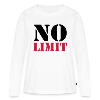 No Limit - Frauen Premium Bio Langarmshirt - Weiß - Vorne - Julia (174cm)