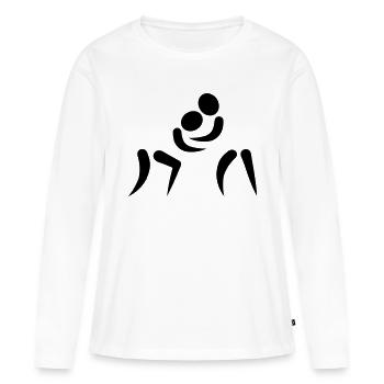Ringen - Frauen Premium Bio Langarmshirt - Weiß - Vorne - Julia (174cm)