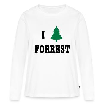 I heart Forrest - T-shirt manches longues Premium bio Femme - blanc - Devant - Julia (174cm)