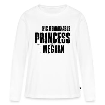 HT Royal Wedding Remarkable Princess noir - T-shirt manches longues Premium bio Femme - blanc - Devant - Julia (174cm)