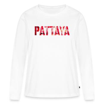 Pattaya City Thailand Asia Travel Party - T-shirt manches longues Premium bio Femme - blanc - Devant - Julia (174cm)
