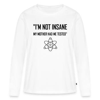 Big Bang théorie citation - T-shirt manches longues Premium bio Femme - blanc - Devant - Julia (174cm)