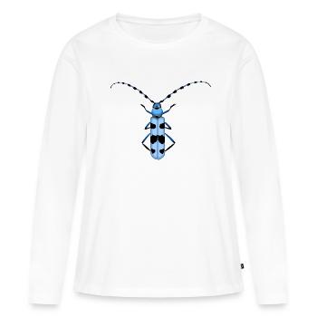 Rosalie des Alpes - Frauen Premium Bio Langarmshirt - Weiß - Vorne - Julia (174cm)