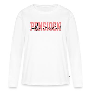 Pension - Frauen Premium Bio Langarmshirt - Weiß - Vorne - Julia (174cm)