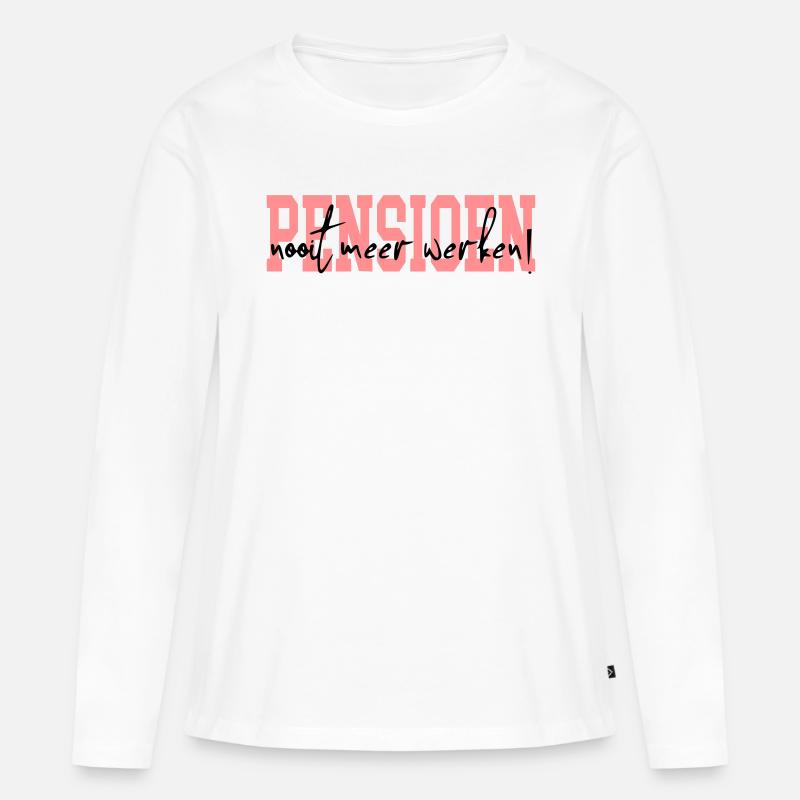 Pension - Frauen Premium Bio Langarmshirt - Weiß