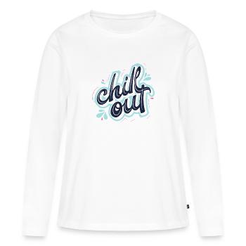 Se détendre - T-shirt manches longues Premium bio Femme - blanc - Devant - Julia (174cm)