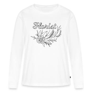 Flower Flower Plant - Women's Premium Organic Long Sleeve Shirt - white - Front - Julia (174cm)