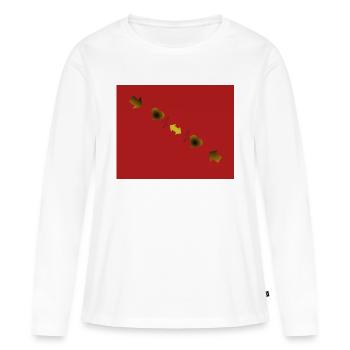 Sentiment d’amour et de vie - T-shirt manches longues Premium bio Femme - blanc - Devant - Julia (174cm)