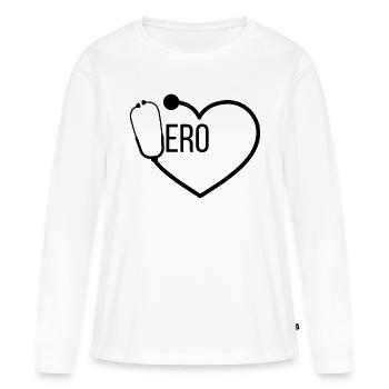 Hero Doctor Stethoscope - Women's Premium Organic Long Sleeve Shirt - white - Front - Julia (174cm)