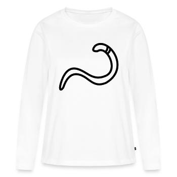 Vers - T-shirt manches longues Premium bio Femme - blanc - Devant - Julia (174cm)