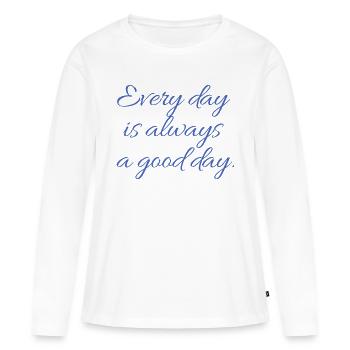 Chic - T-shirt manches longues Premium bio Femme - blanc - Devant - Julia (174cm)