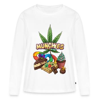 Fringales - T-shirt manches longues Premium bio Femme - blanc - Devant - Julia (174cm)
