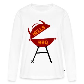 Talons : design de barbecue style rétro - T-shirt manches longues Premium bio Femme - blanc - Devant - Julia (174cm)