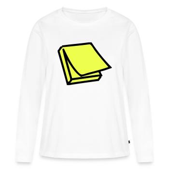 Postit - Frauen Premium Bio Langarmshirt - Weiß - Vorne - Julia (174cm)