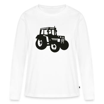 Traktor / Trekker - T-shirt manches longues Premium bio Femme - blanc - Devant - Julia (174cm)