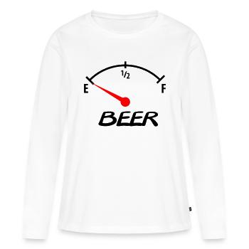beer - Frauen Premium Bio Langarmshirt - Weiß - Vorne - Julia (174cm)