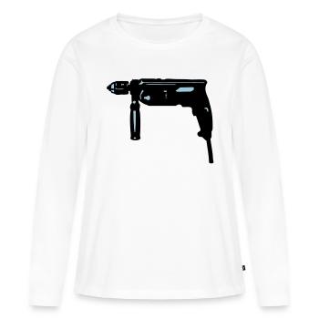 foret - T-shirt manches longues Premium bio Femme - blanc - Devant - Julia (174cm)