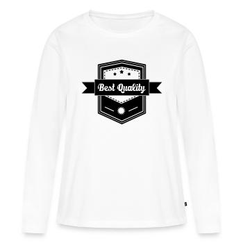 Meilleure qualité - T-shirt manches longues Premium bio Femme - blanc - Devant - Julia (174cm)