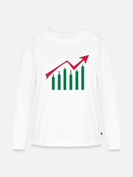forex up - Frauen Premium Bio Langarmshirt - Weiß