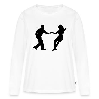 Swing-Tänzer - Frauen Premium Bio Langarmshirt - Weiß - Vorne - Julia (174cm)