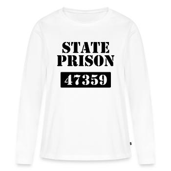State Prison - T-shirt manches longues Premium bio Femme - blanc - Devant - Julia (174cm)