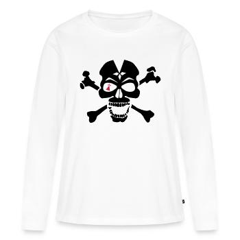 Kopf des Schädels Crane os hermine auge - Frauen Premium Bio Langarmshirt - Weiß - Vorne - Julia (174cm)