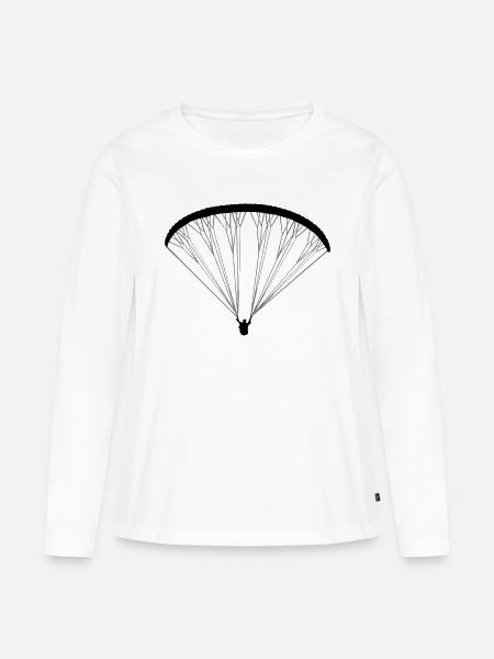 Gleitschirmflieger - Frauen Premium Bio Langarmshirt - Weiß