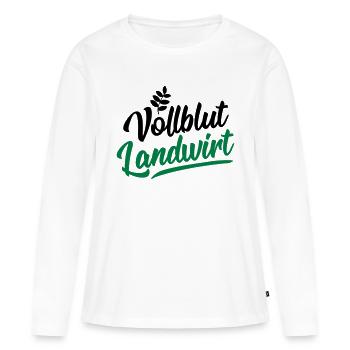 vollblut landwirt - Frauen Premium Bio Langarmshirt - Weiß - Vorne - Julia (174cm)